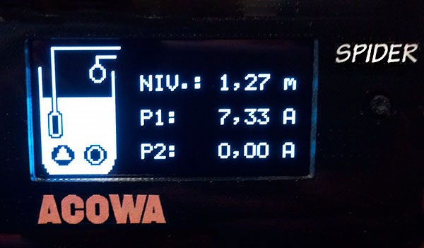A close up image of the OLED Screen for SPIDER design by ACOWA INSTRUMENTS
