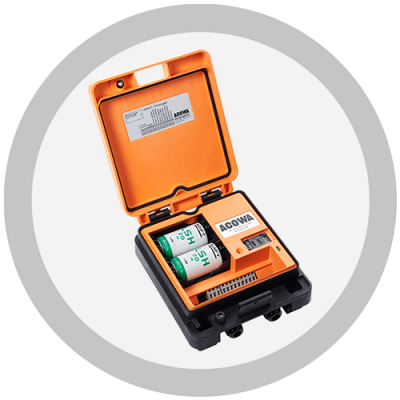 Image of GEKKO that is open. Learn more about Data loggers for collecting data about water here on acowa.dk